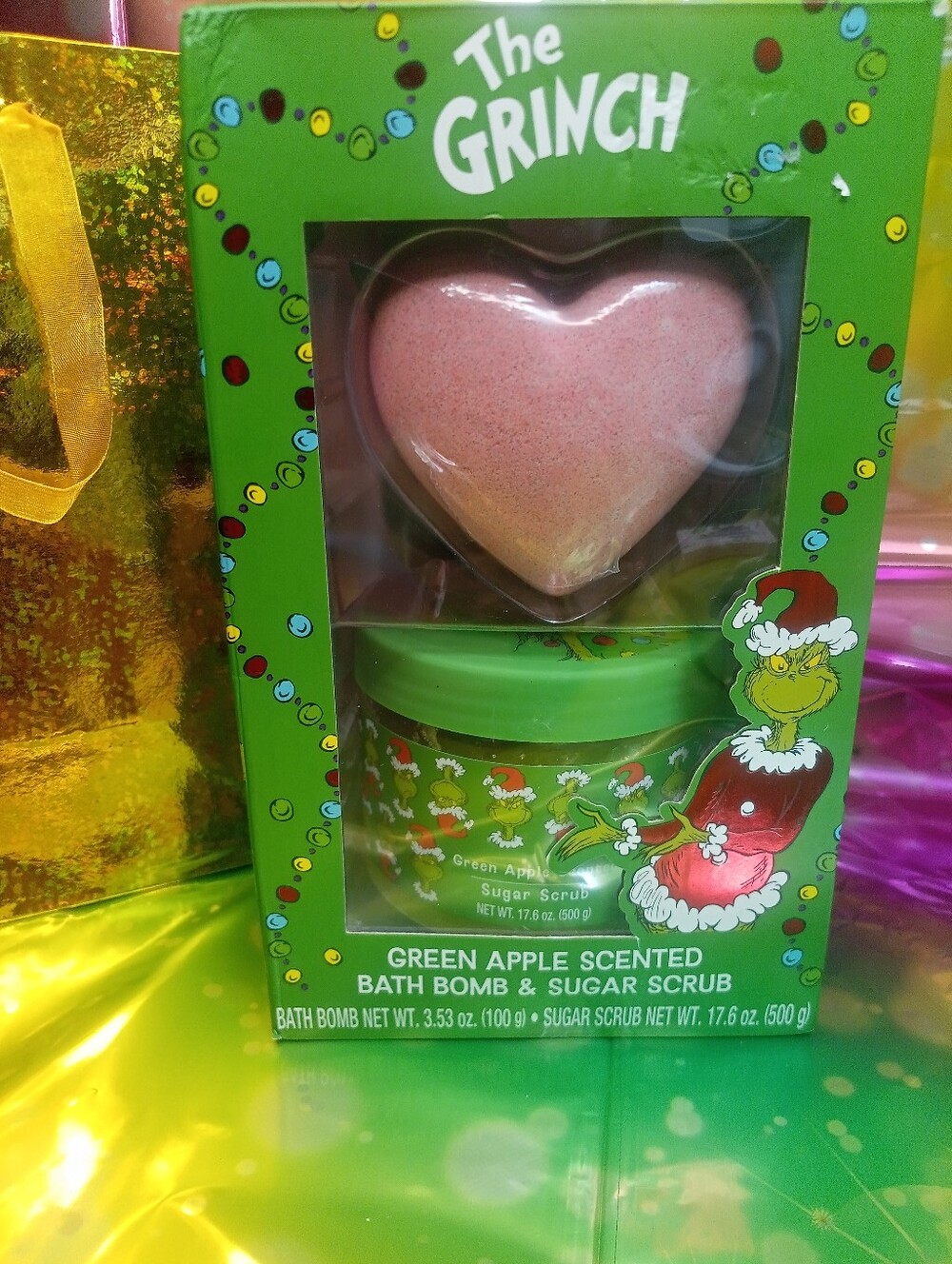 The Grinch Apple Scent Bath Bomb & Sugar Scrub